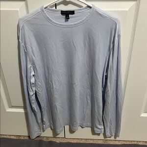 Banana Republic Men's Sky Blue Long Sleeve Tee